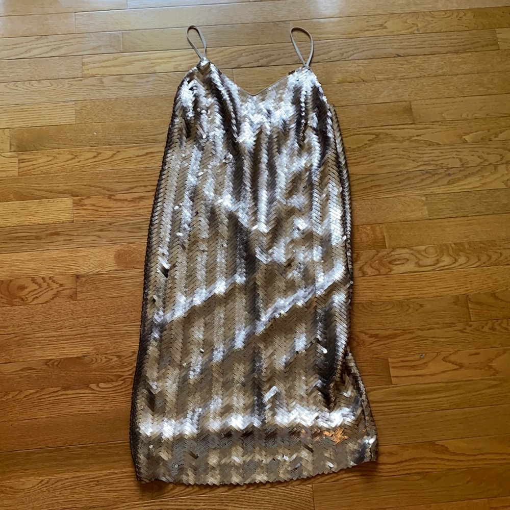 J. Crew spaghetti strap sequence dress. Size 6